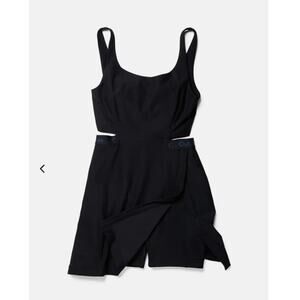 NWT OV Outdoor Voices Court Dress cutout back with shorts - LARGE - black -LARGE